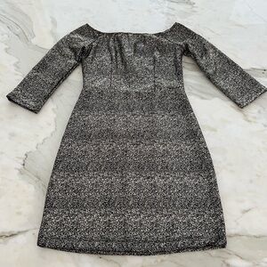 GB BLACK METALLIC STRETCH MINI SEXY DRESS SIZE XS NWTS!